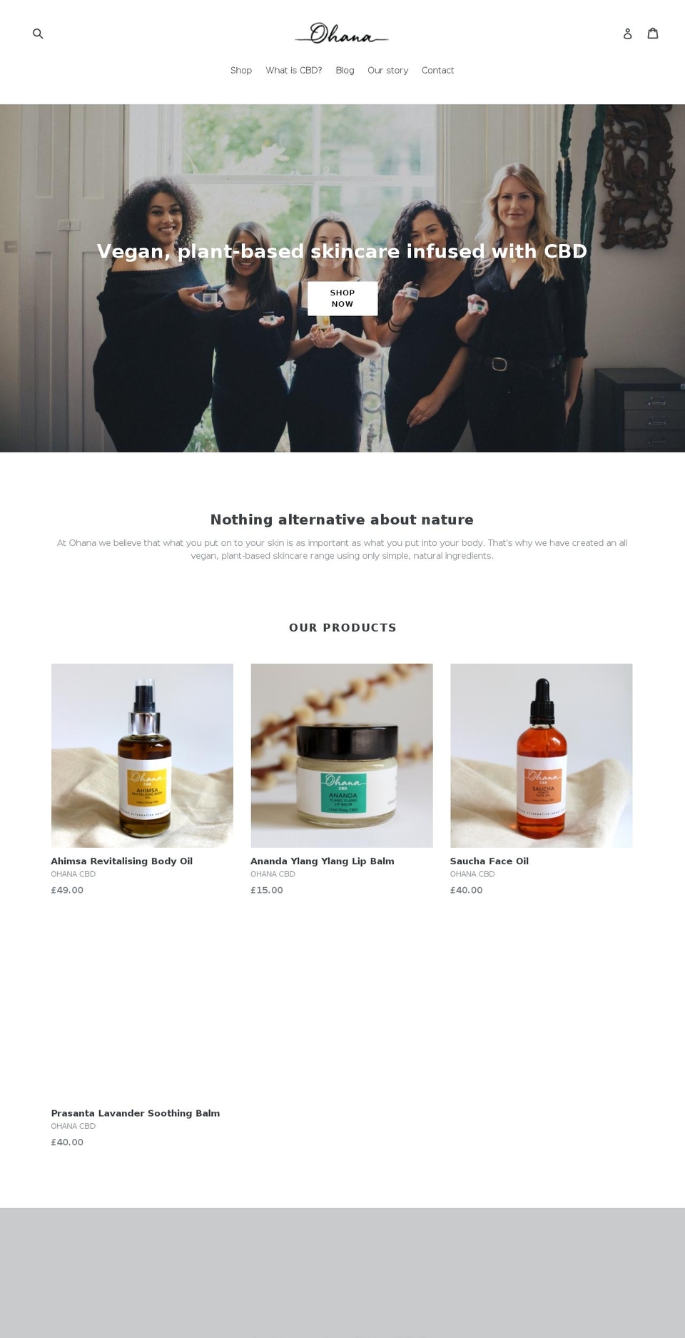 ohana-cbd.com — Shopify storefront screenshot