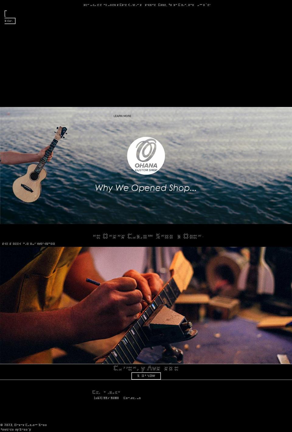 ohanacustomshop.com shopify website screenshot