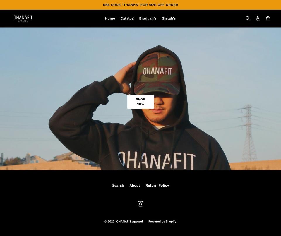ohanafitapparel.com — Shopify storefront screenshot
