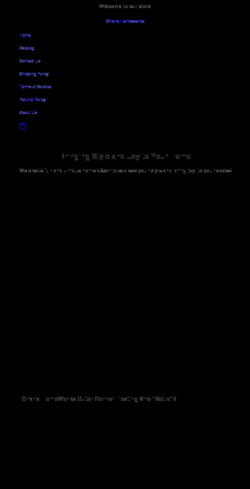 ohanahomework.com shopify website screenshot