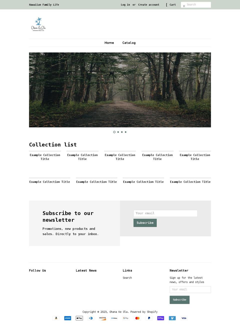 ohanakeola.com — Shopify storefront screenshot