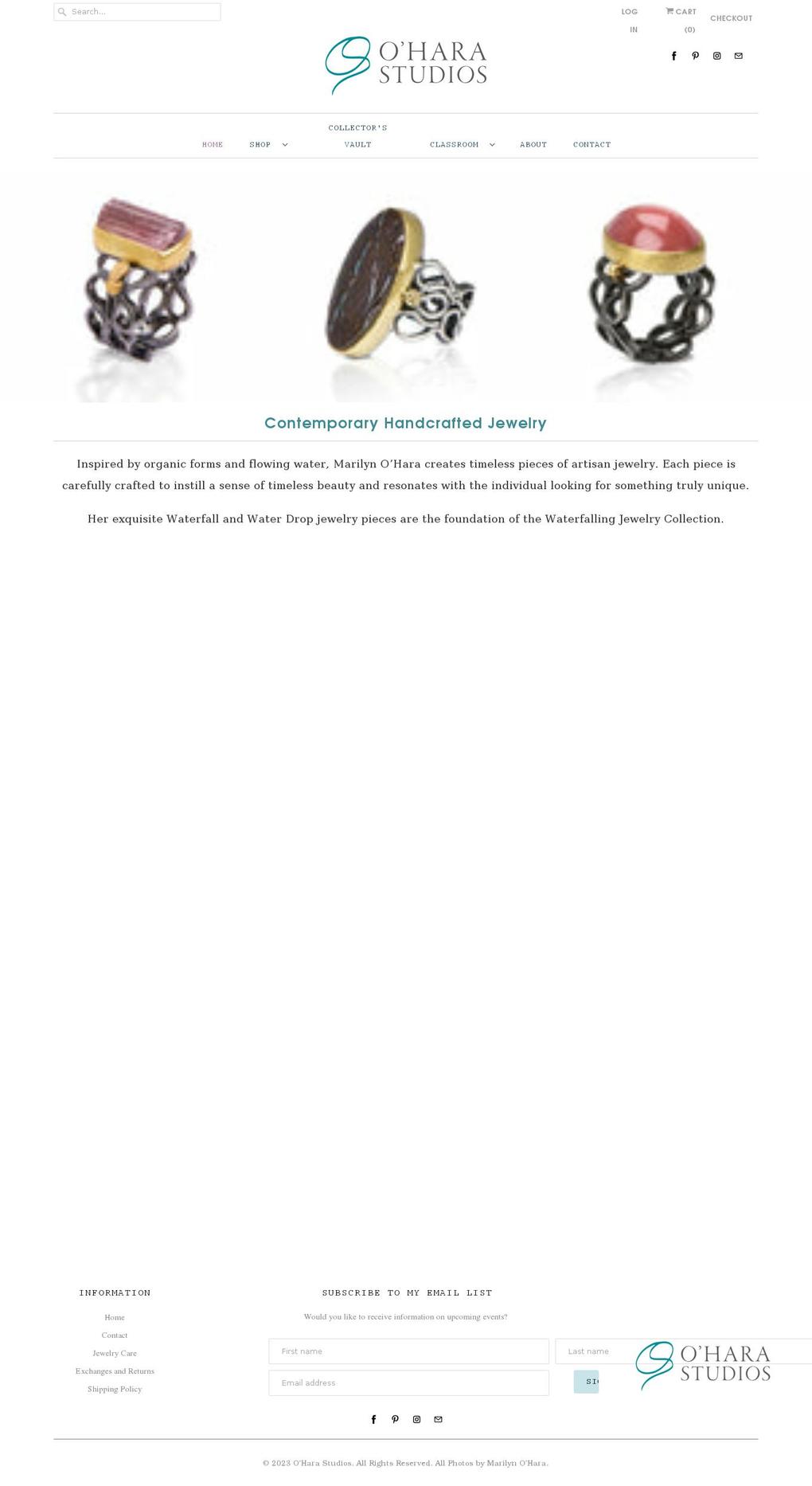 oharastudios.com shopify website screenshot