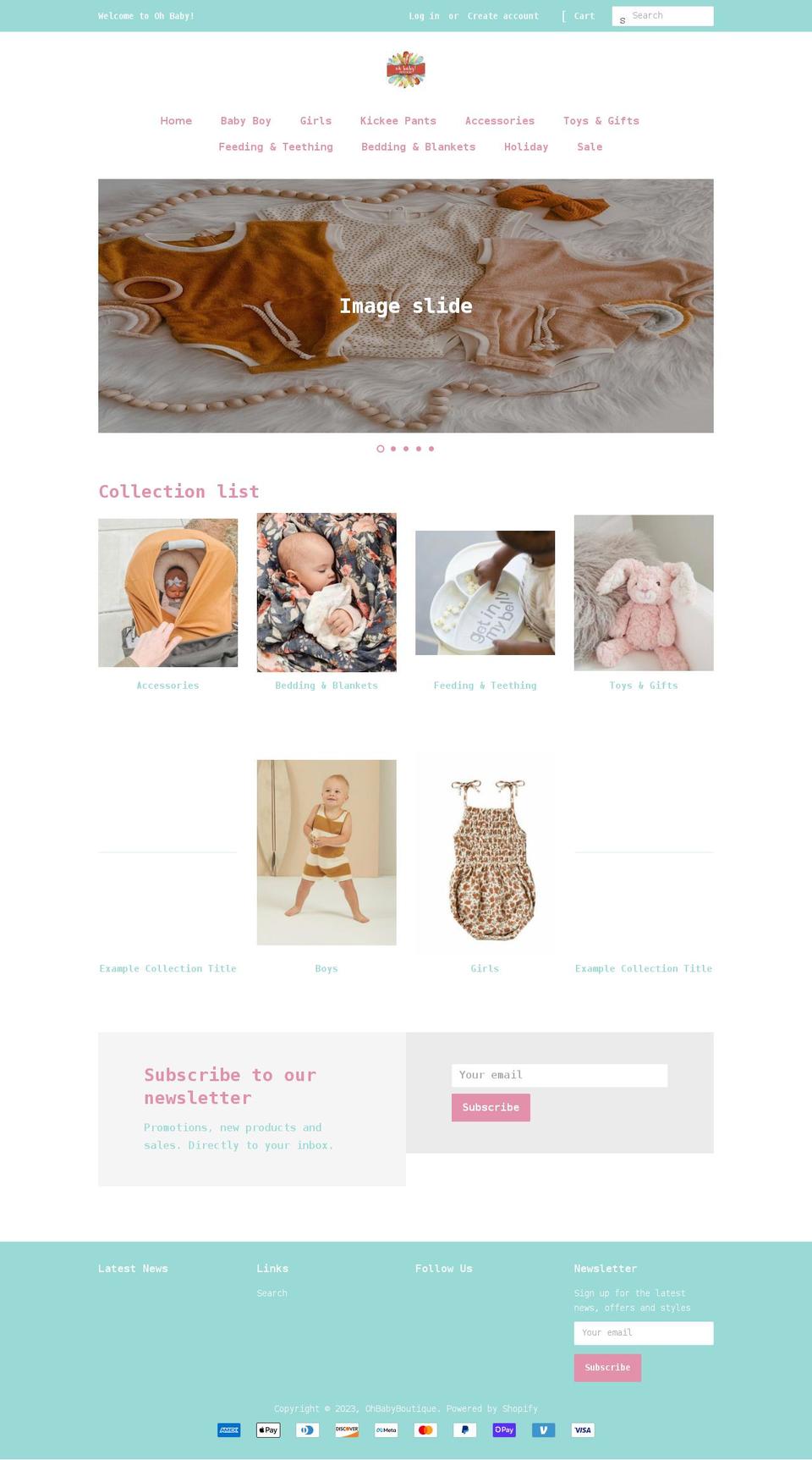 ohbabyboutique.shop shopify website screenshot