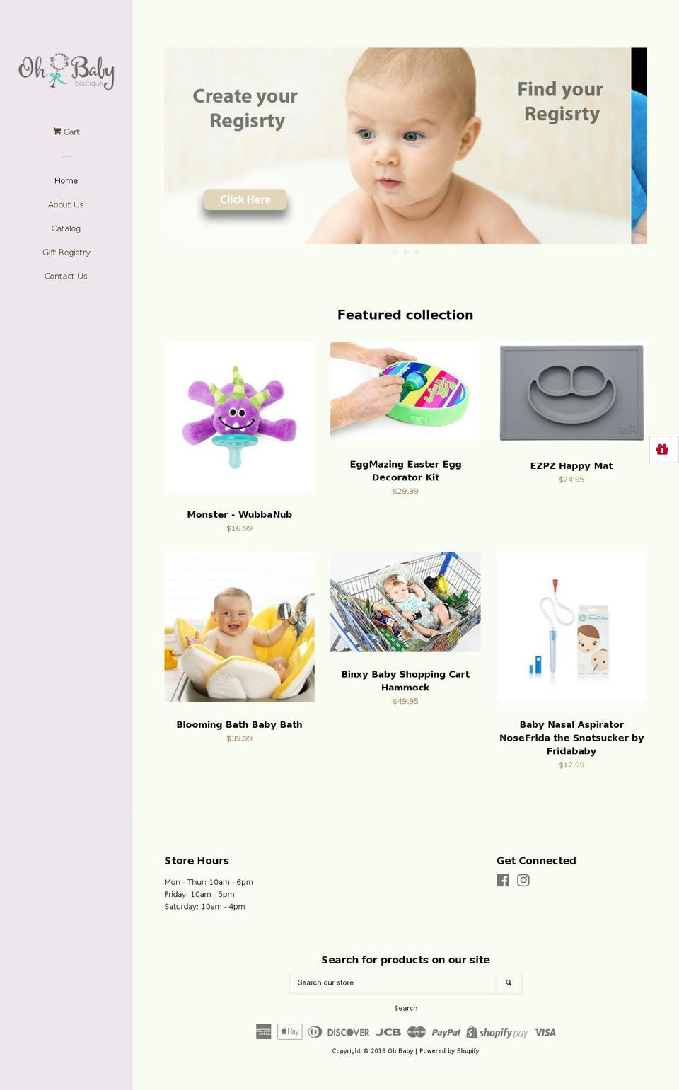 ohbabynwa.com — Shopify storefront screenshot