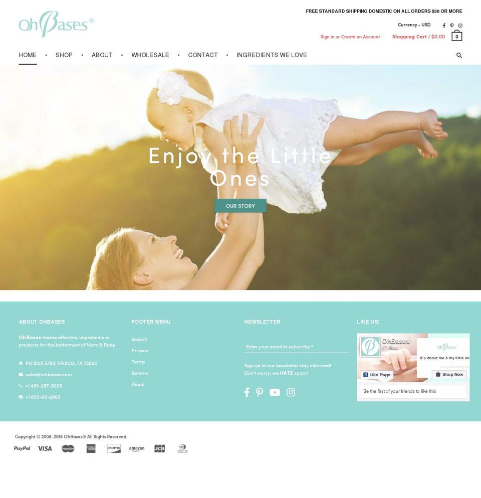 ohbases.biz shopify website screenshot