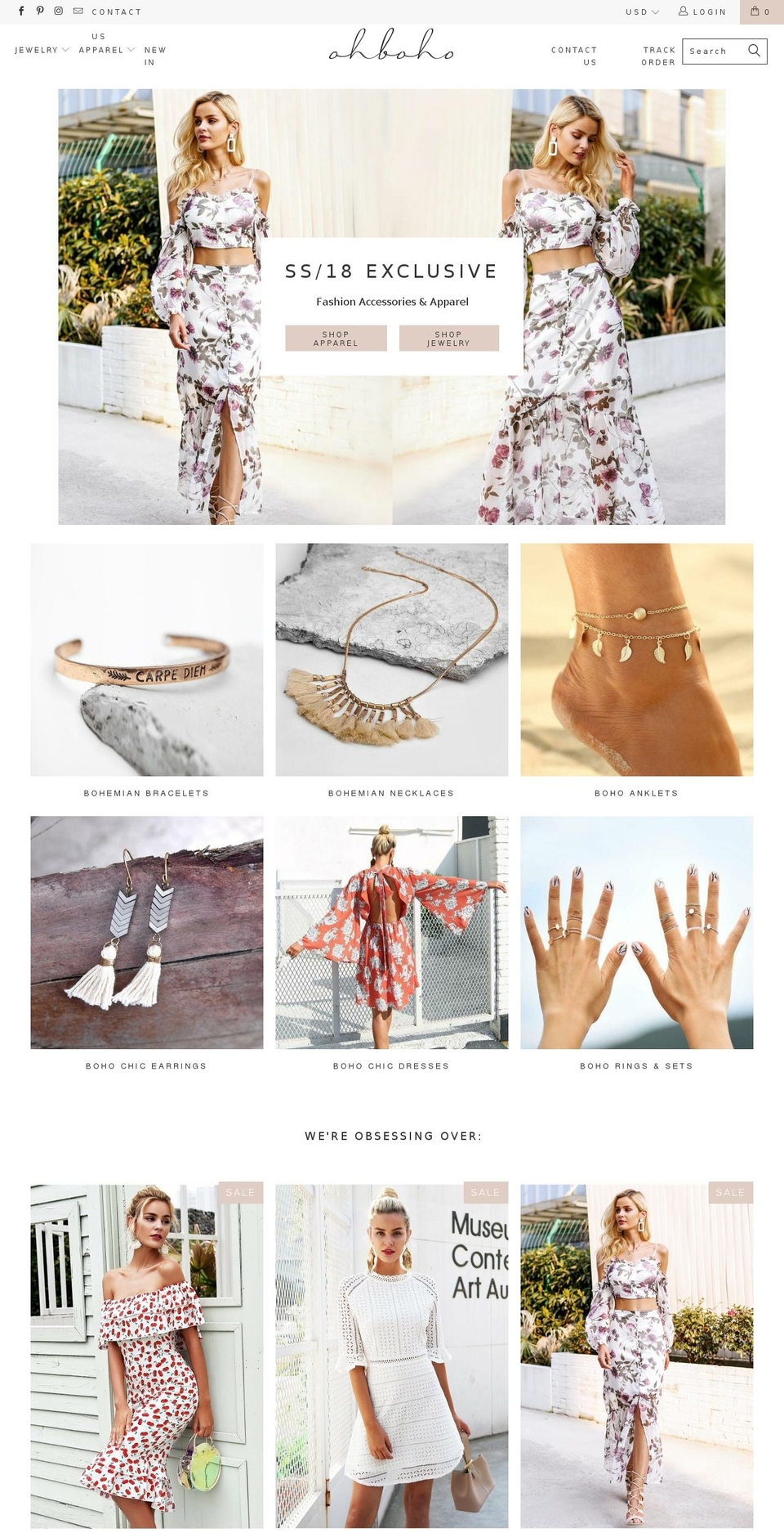 ohboho.com — Shopify storefront screenshot