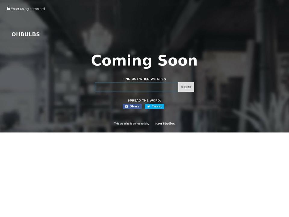 ohbulbs.com shopify website screenshot