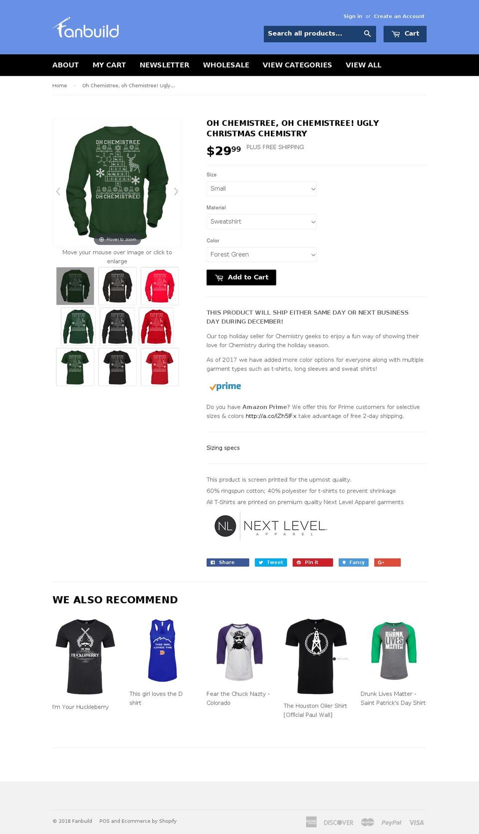 ohchemistree.com shopify website screenshot