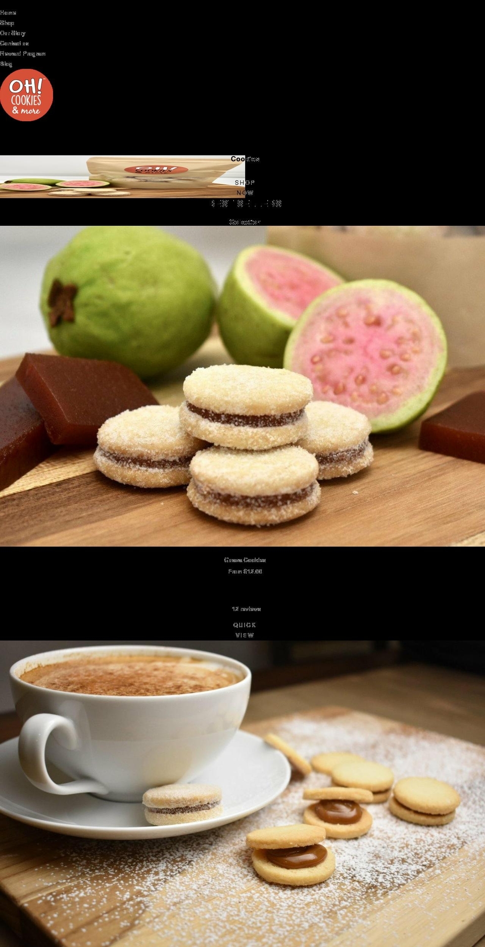 ohcookiesnmore.com shopify website screenshot