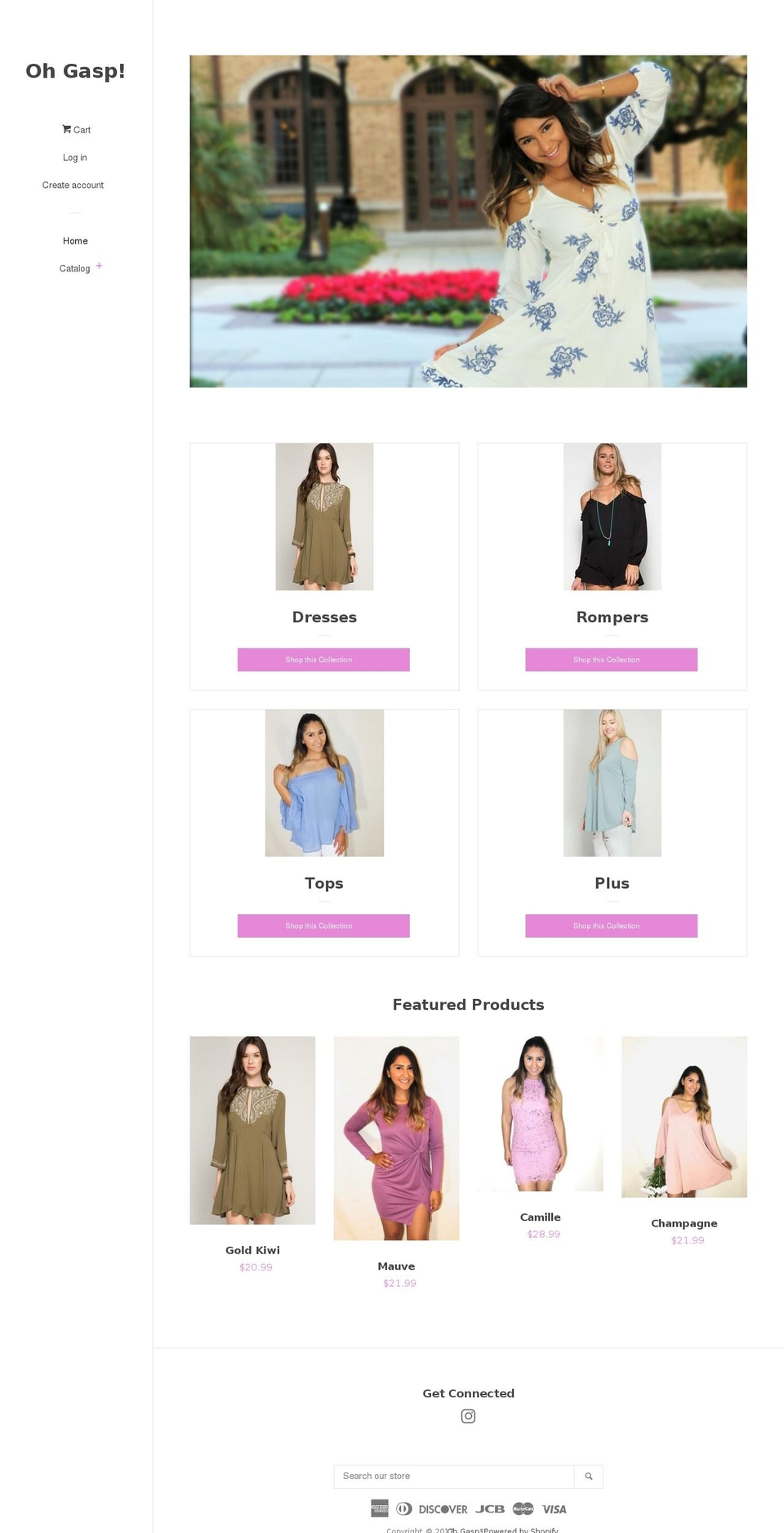 ohgasp.com shopify website screenshot