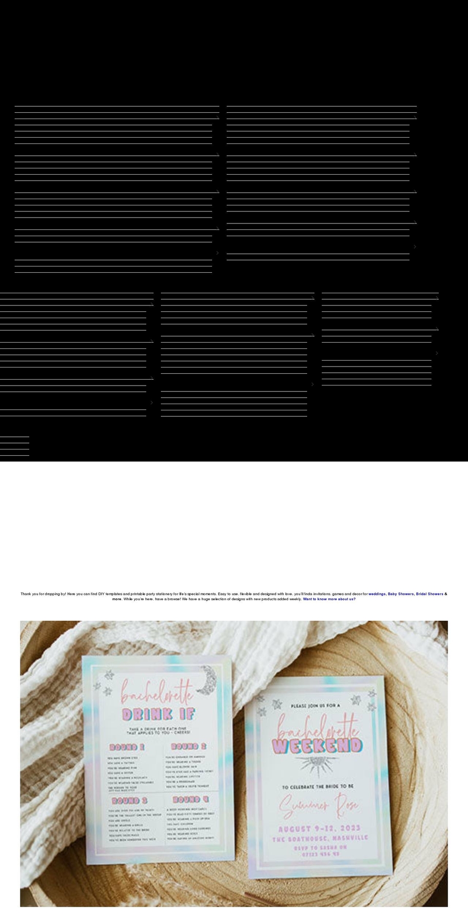 ohhappyprintables.com — Shopify storefront screenshot