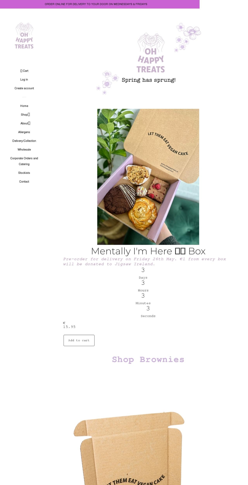 ohhappytreats.ie shopify website screenshot