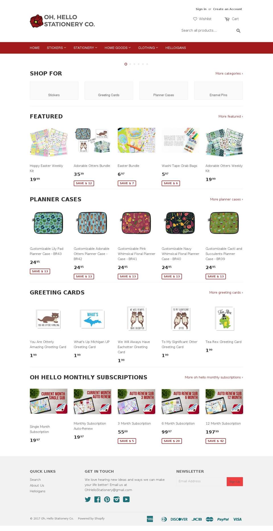 Canopy Shopify theme site example ohhelloco.com