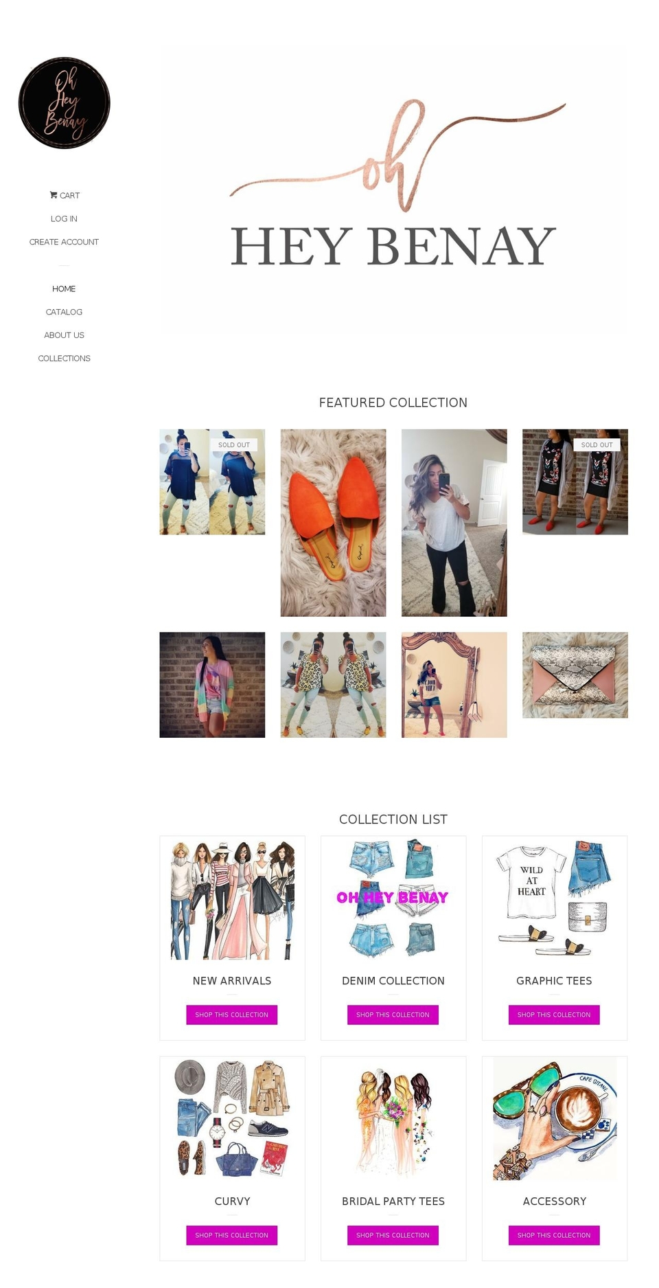 ohheybenay.net shopify website screenshot
