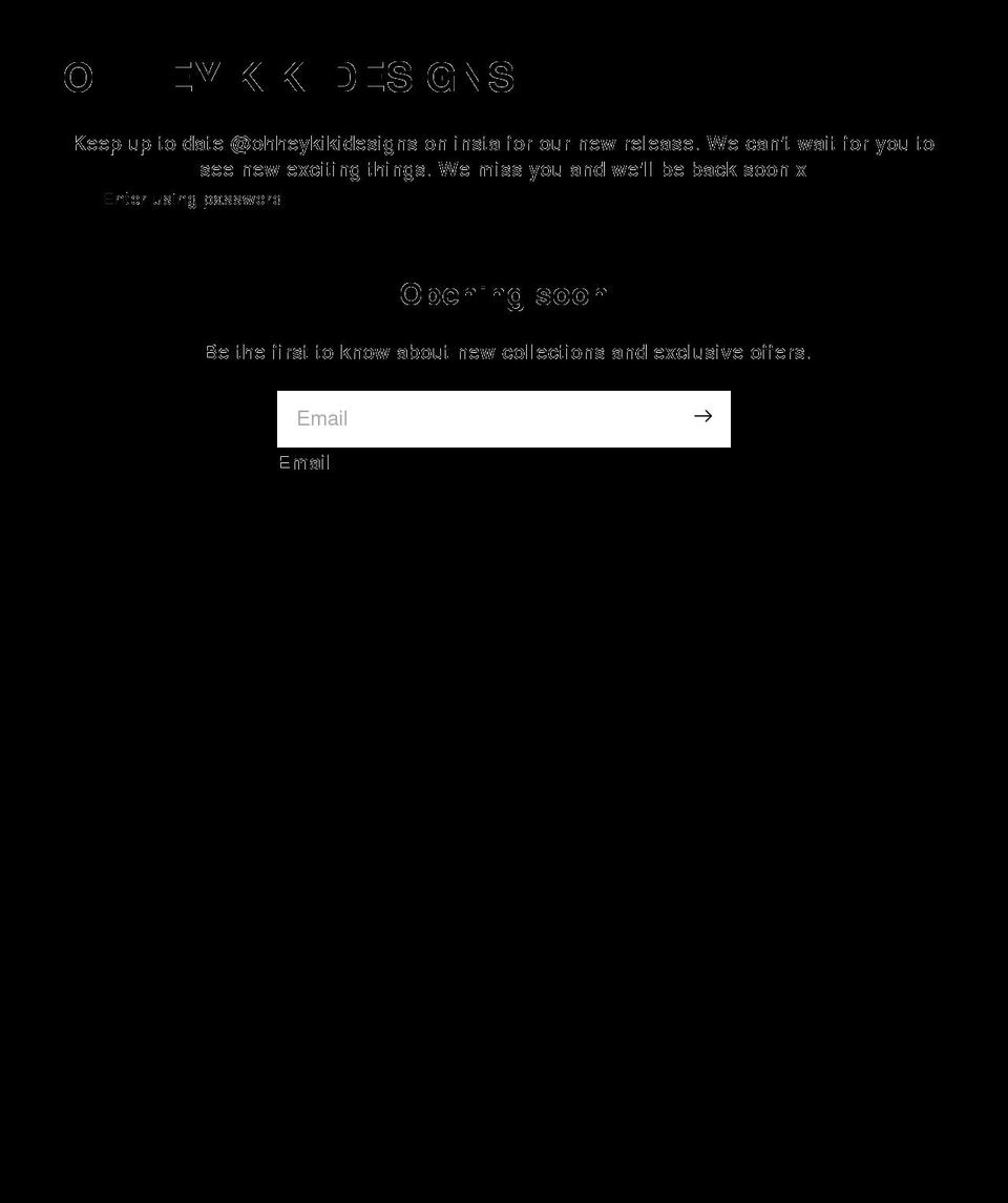 ohheykiki.com shopify website screenshot