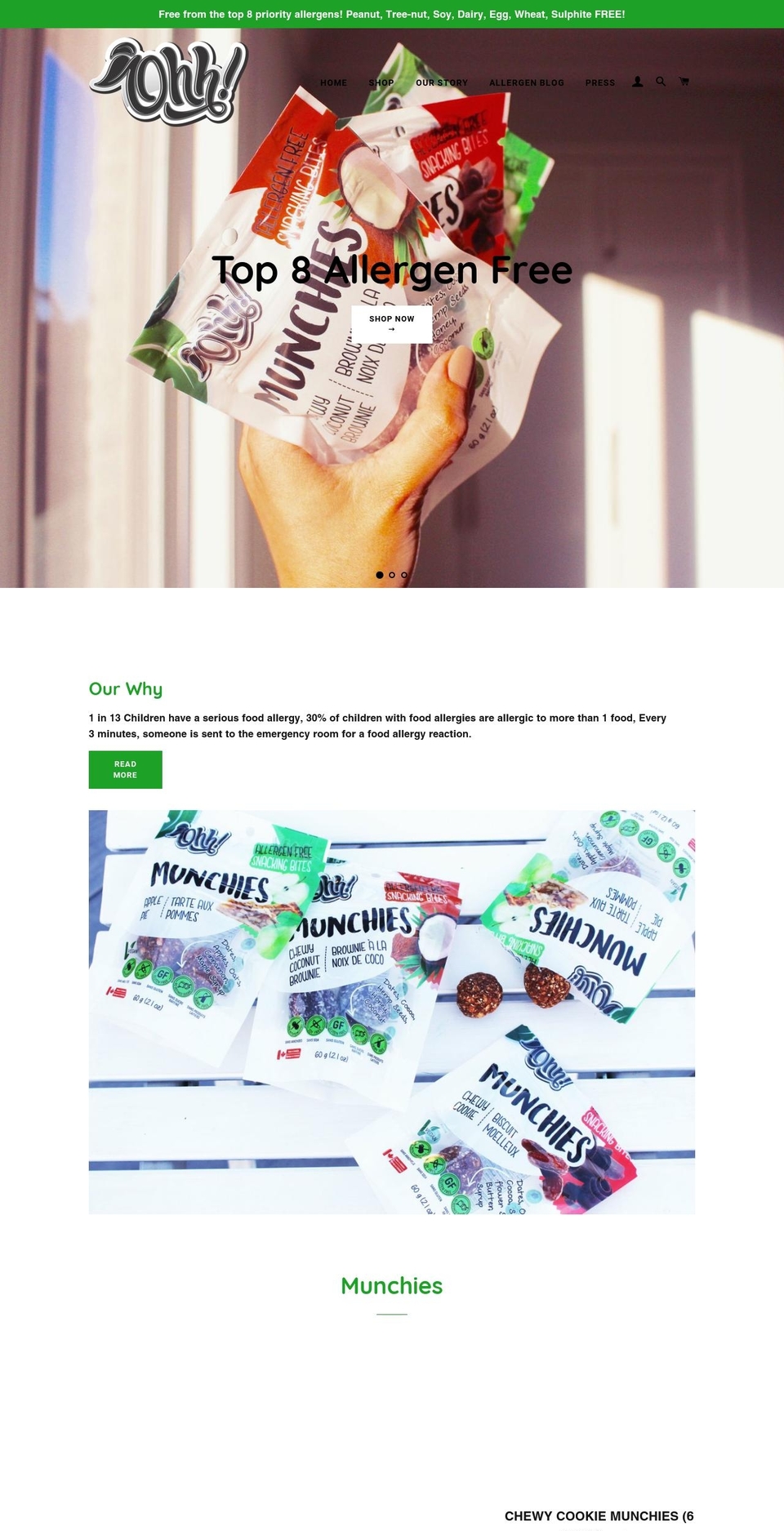 ohhfoods.com shopify website screenshot