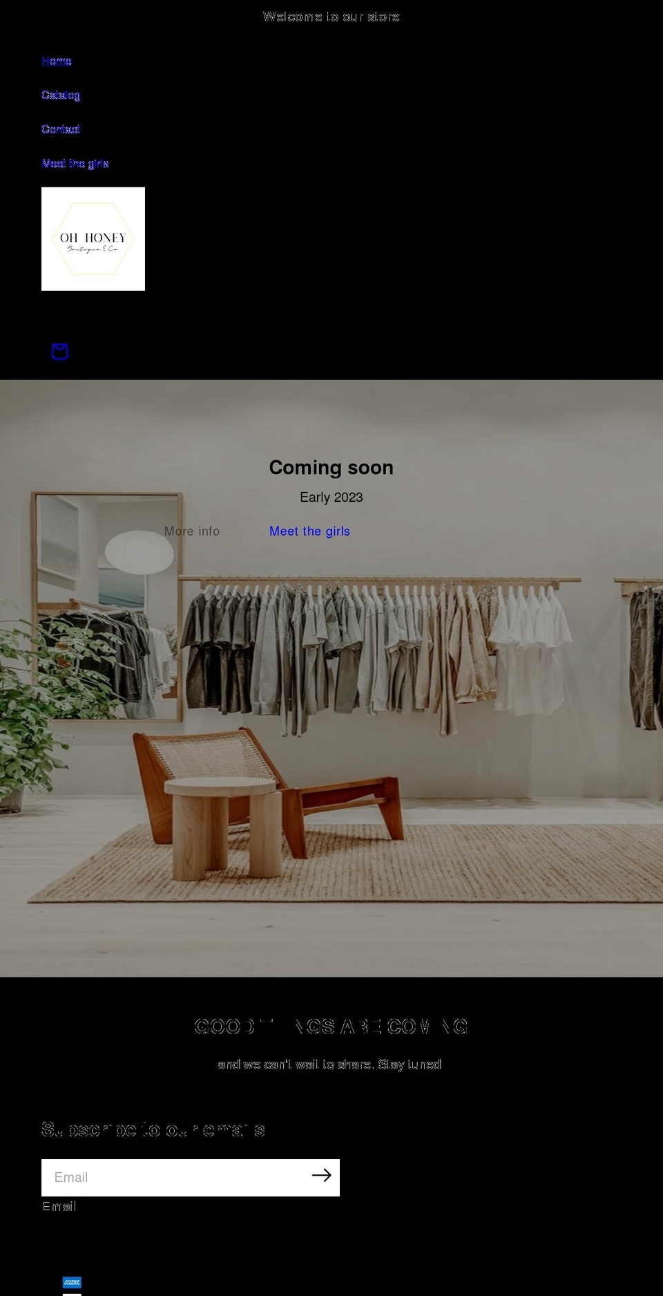 ohhoneyclothing.com shopify website screenshot