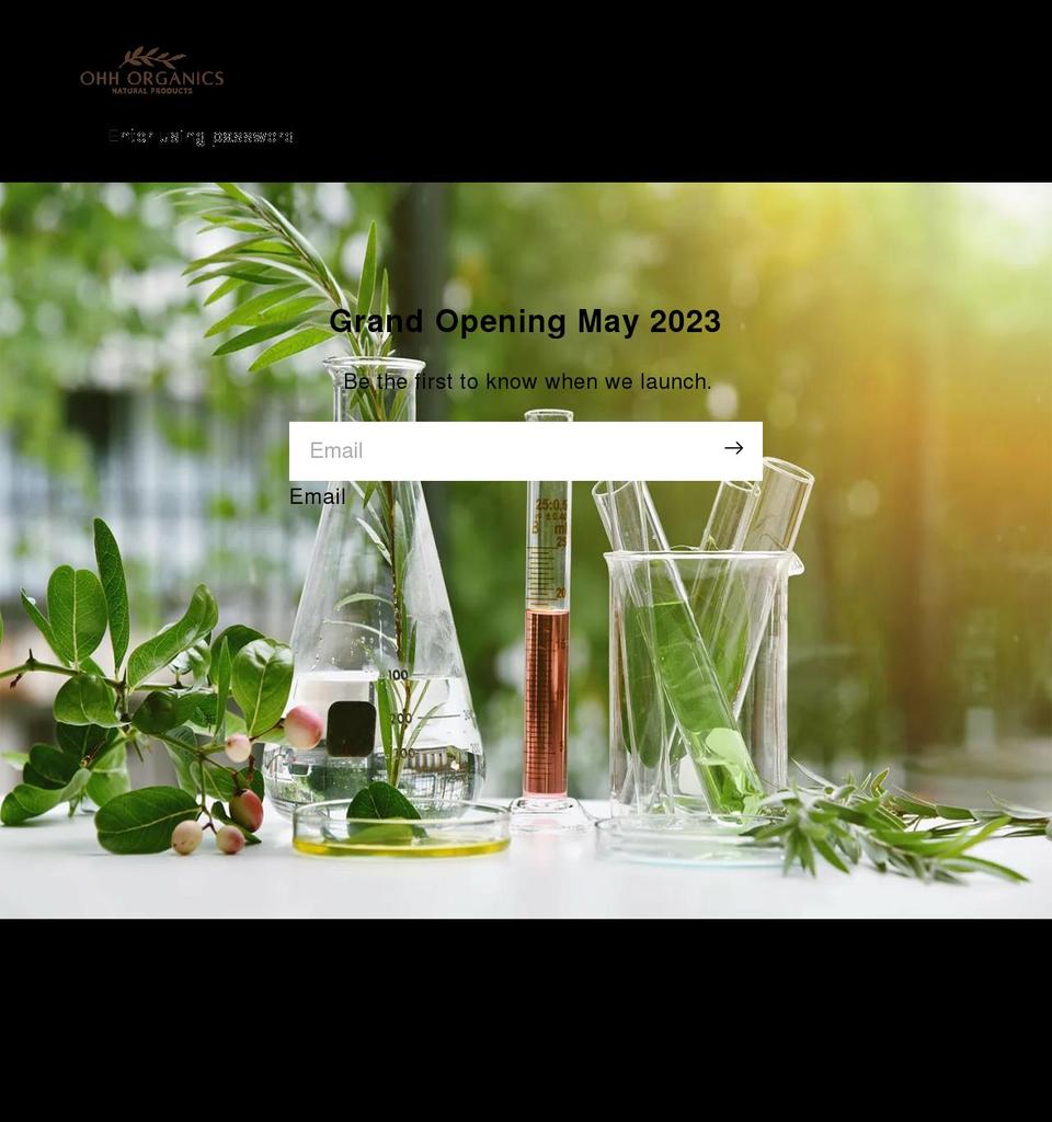 ohhorganics.com — Shopify storefront screenshot