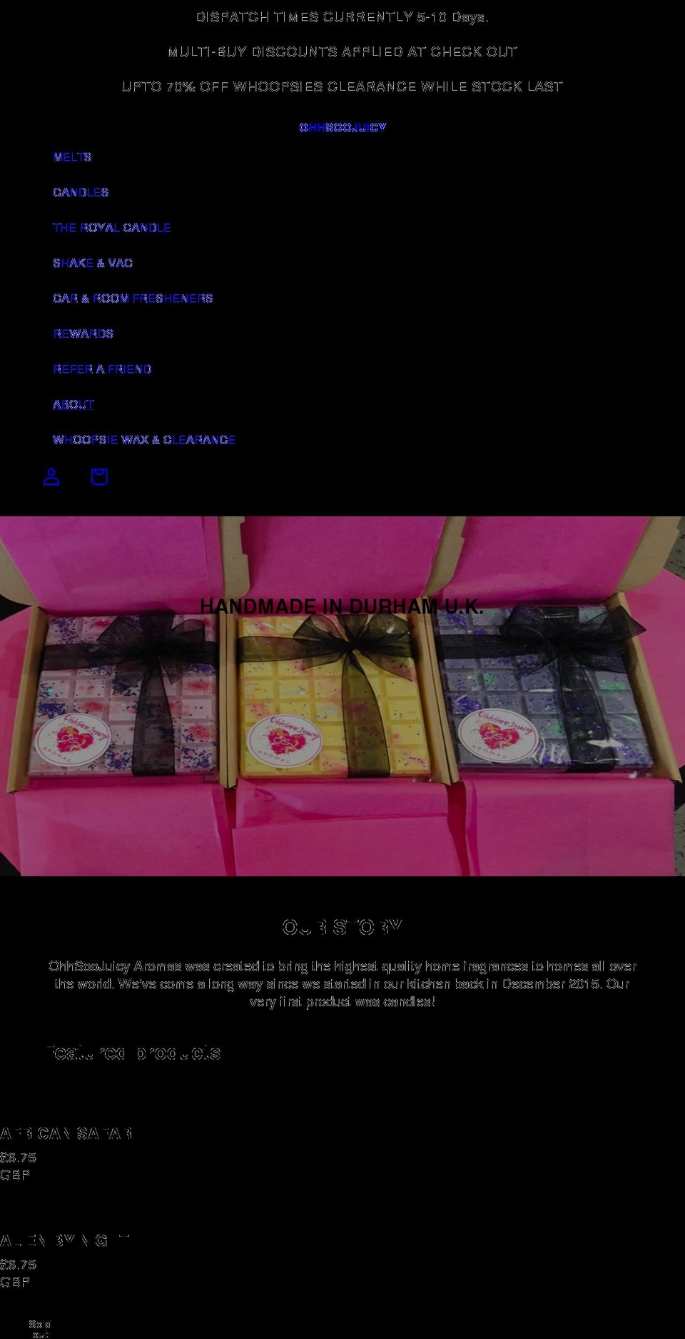 ohhsoojuicy.co.uk shopify website screenshot
