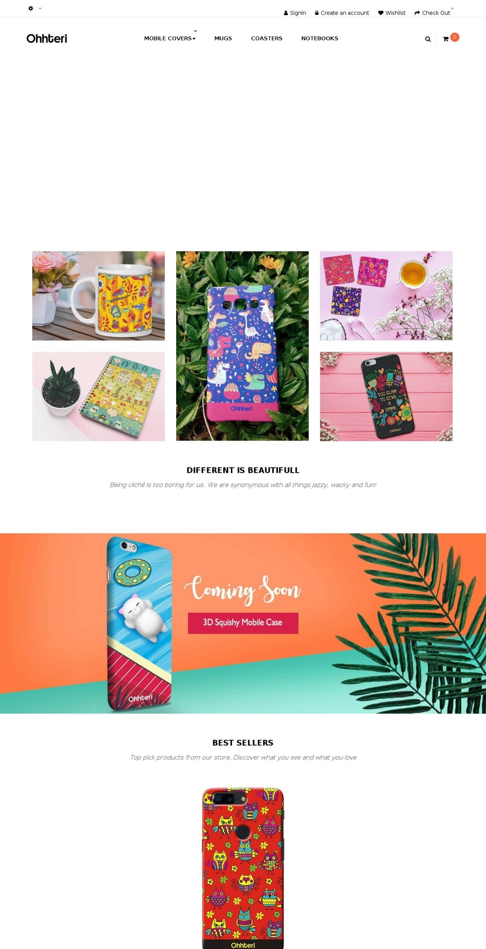 ohhteri.com — Shopify storefront screenshot