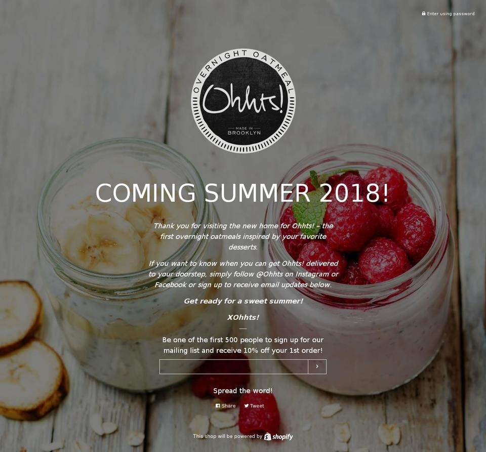 ohhts.com shopify website screenshot