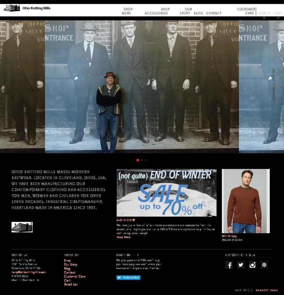 ohioknittingmills.com shopify website screenshot