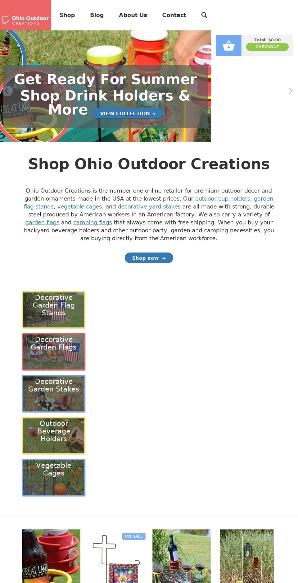 ohio-outdoor-creations Shopify theme site example ohiooutdoorcreations.com