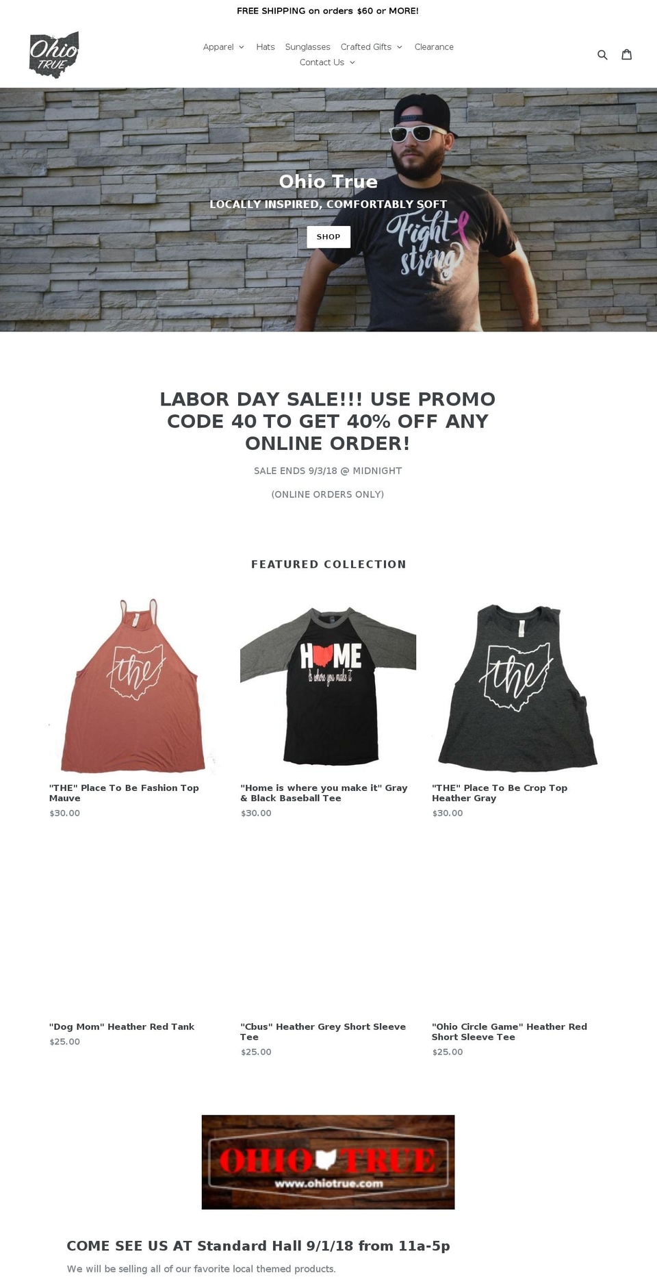 ohiotrue.com — Shopify storefront screenshot