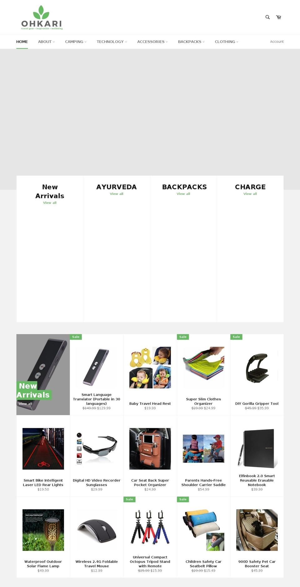 ohkari.com — Shopify storefront screenshot