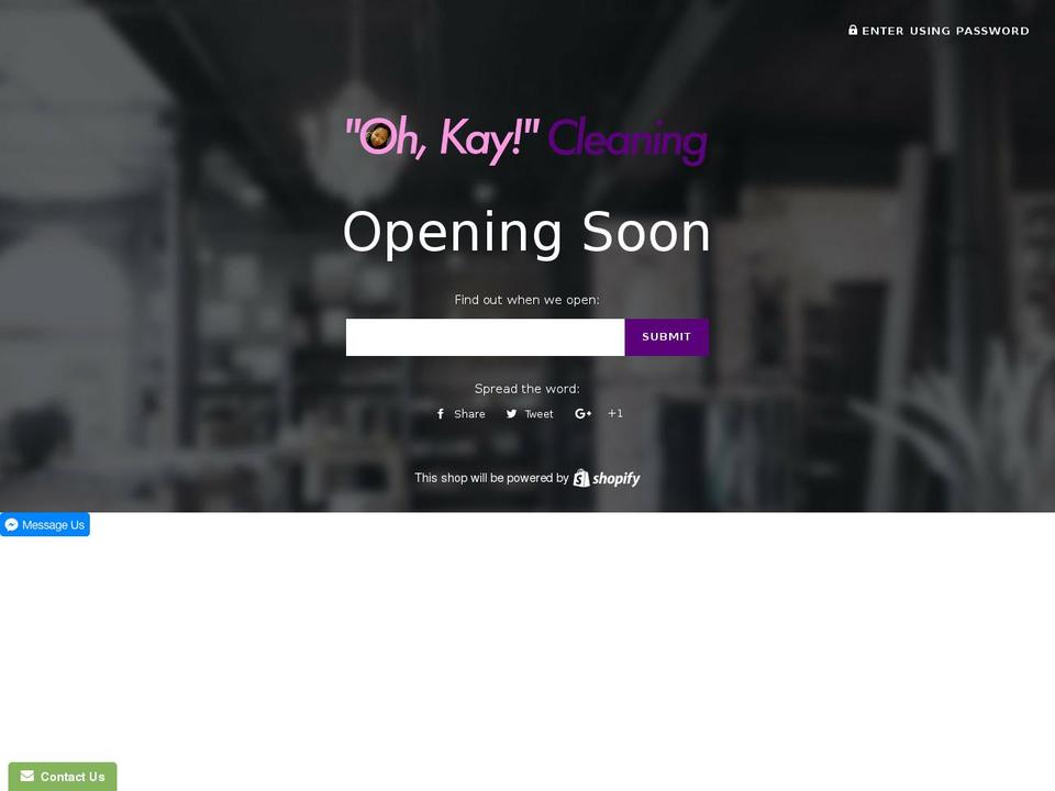 ohkaycleaning.com — Shopify storefront screenshot