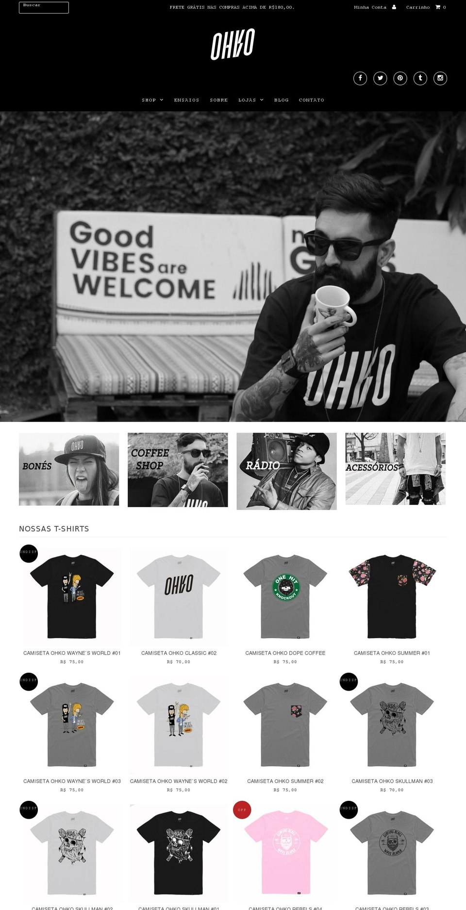 ohko.com.br shopify website screenshot