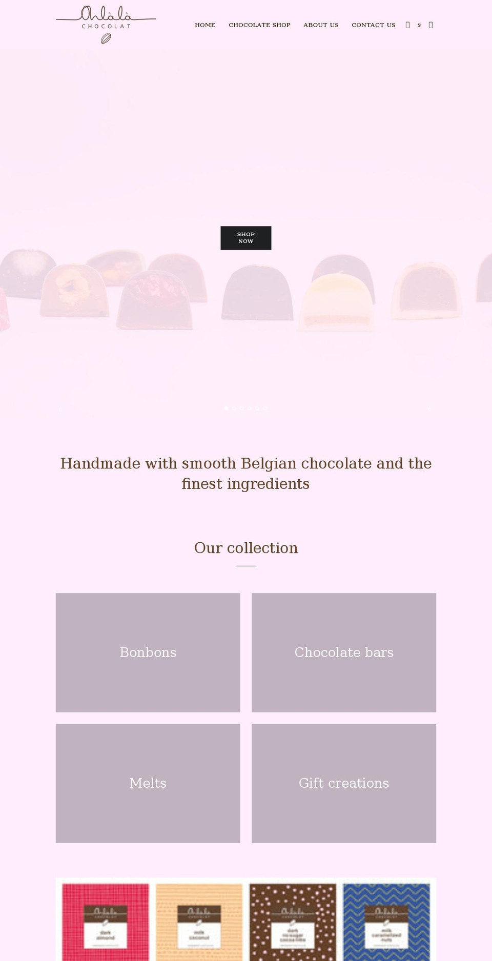 ohlalachocolat.com shopify website screenshot