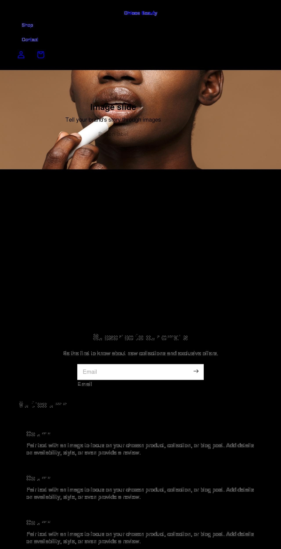 ohleeobeauty.com shopify website screenshot