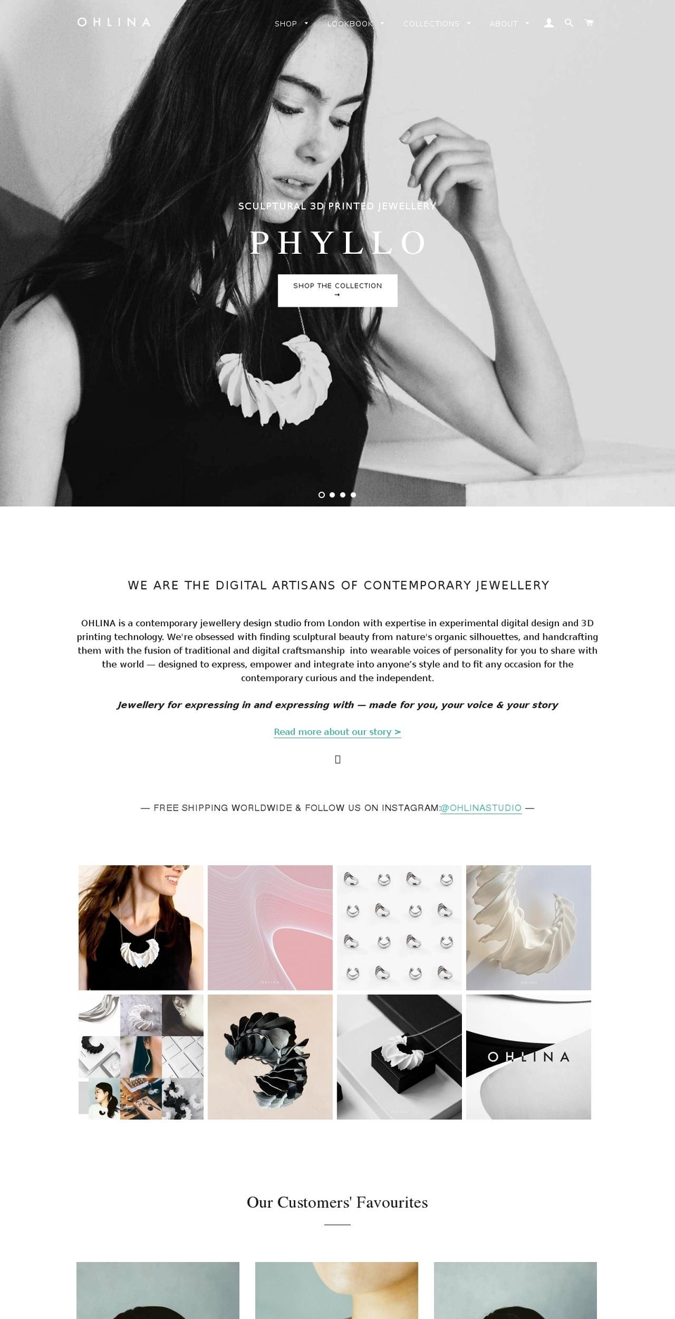 ohlina.co shopify website screenshot