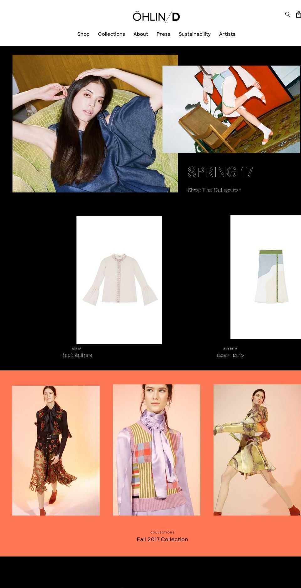 ohlinclothing.com shopify website screenshot