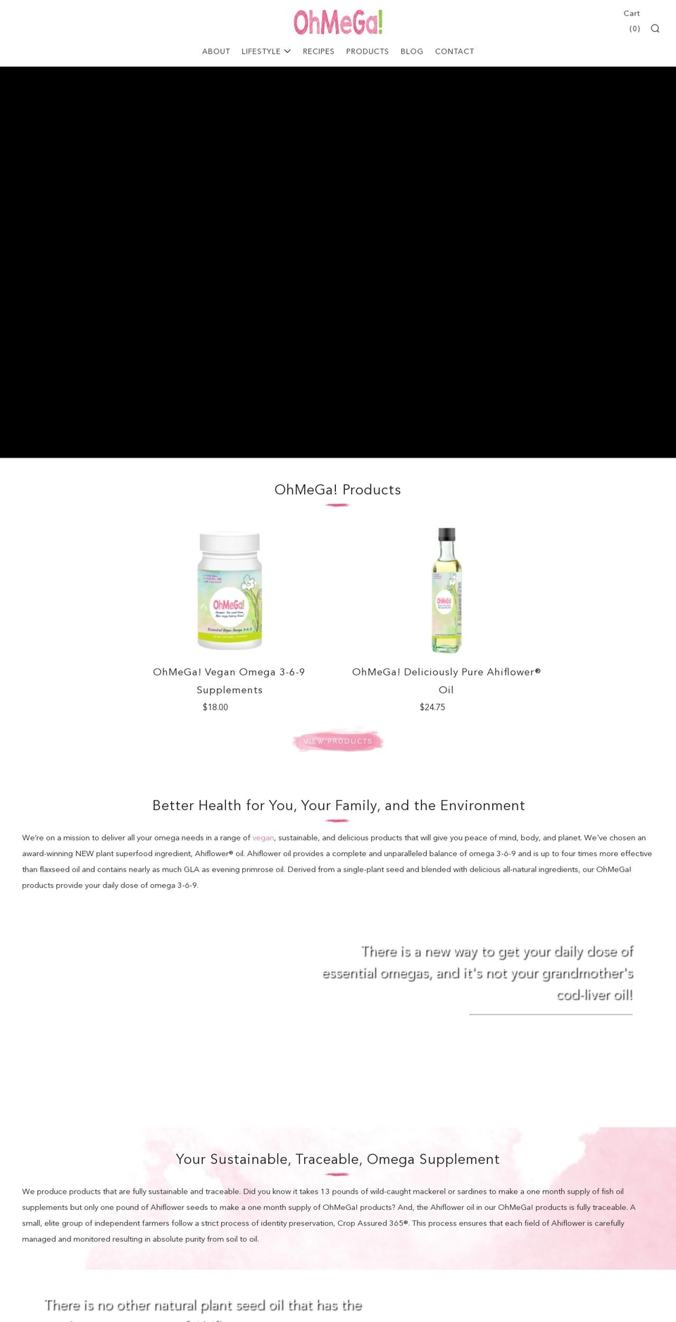 ohmegas.com — Shopify storefront screenshot