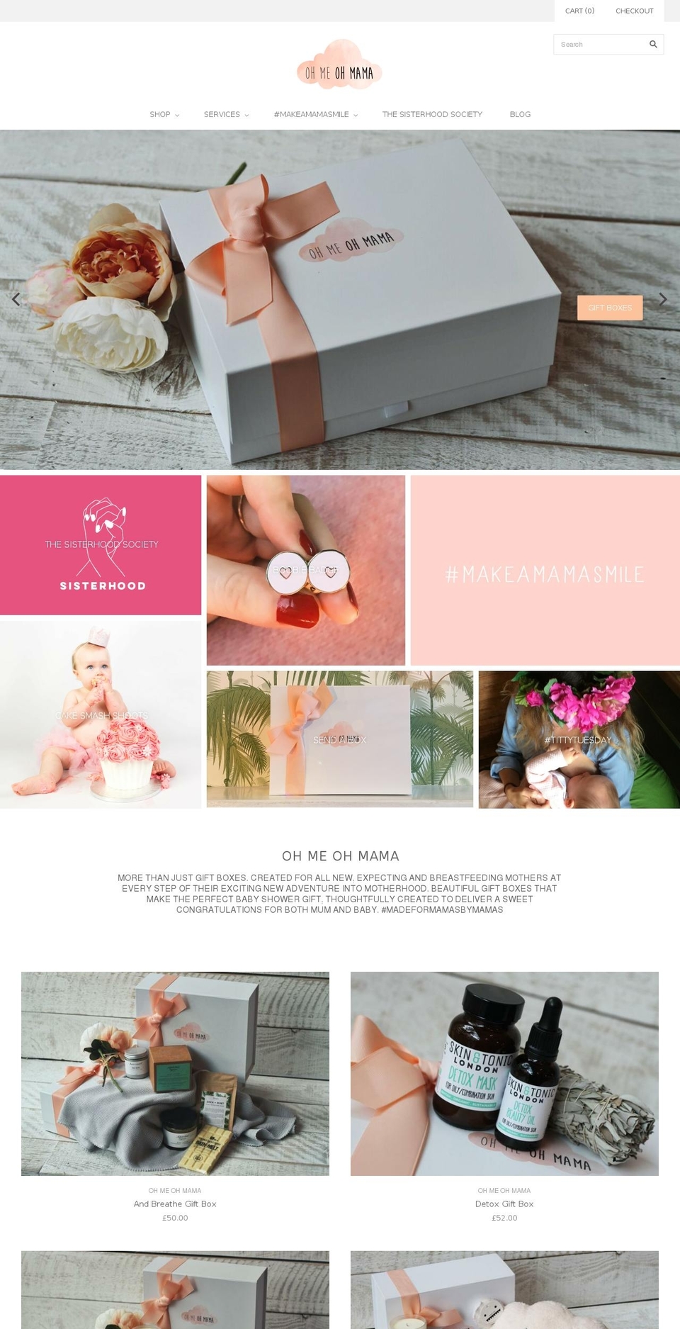 ohmeohmama.com shopify website screenshot