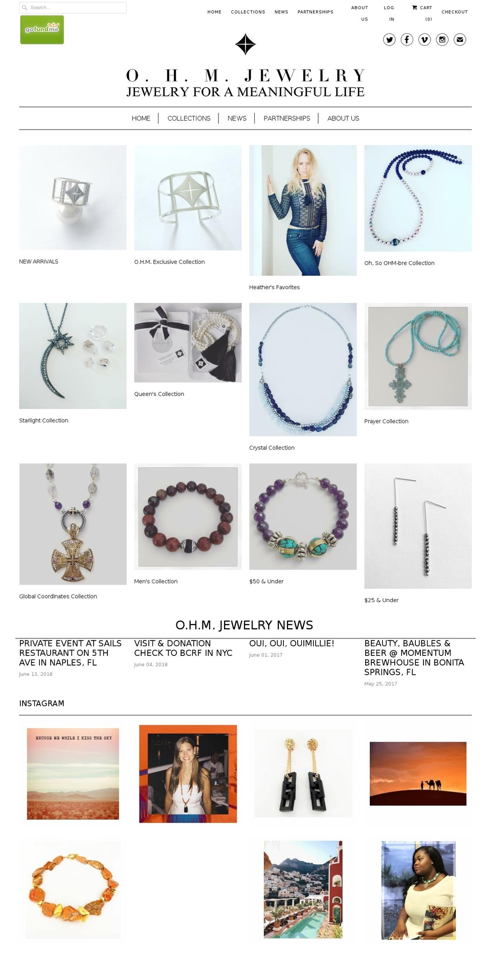 ohmjewelry.com — Shopify storefront screenshot
