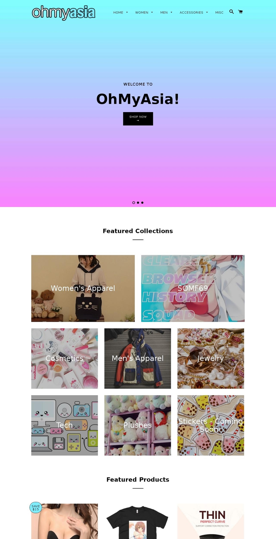 ohmyasia.com shopify website screenshot