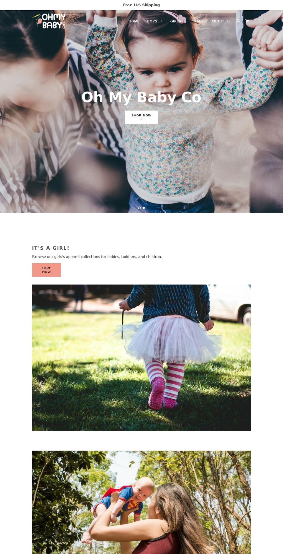 ohmybabyco.com — Shopify storefront screenshot