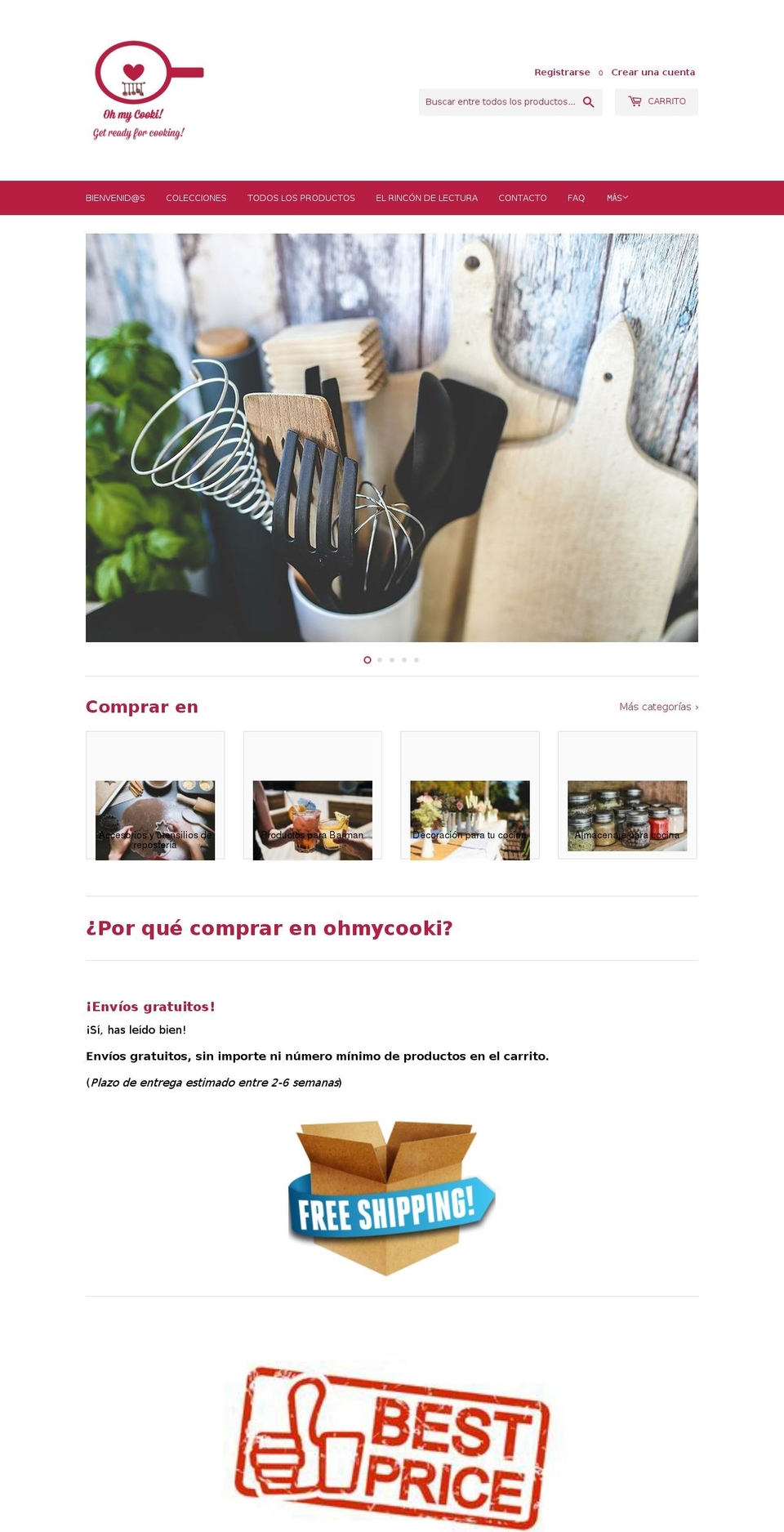 ohmycooki.es shopify website screenshot