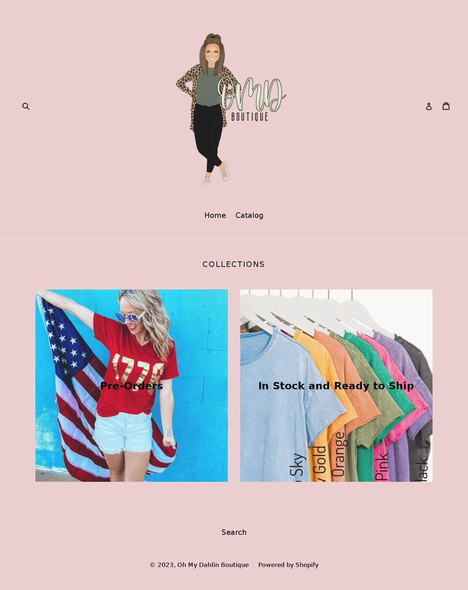 ohmydahlin.com shopify website screenshot