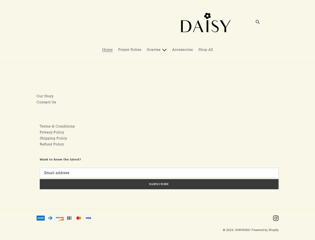 ohmydaisy.com shopify website screenshot