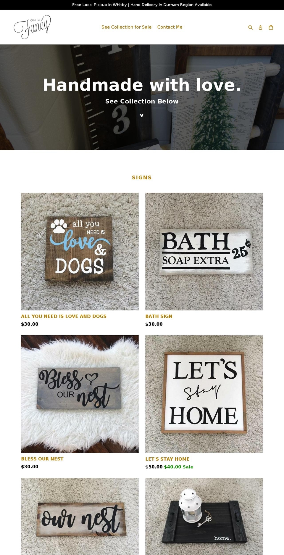 ohmyfancy.com shopify website screenshot