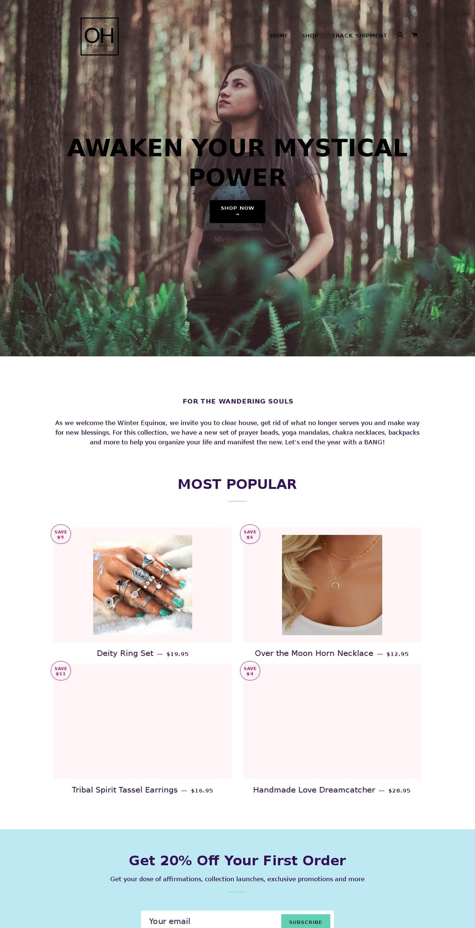ohmygawdess.com — Shopify storefront screenshot