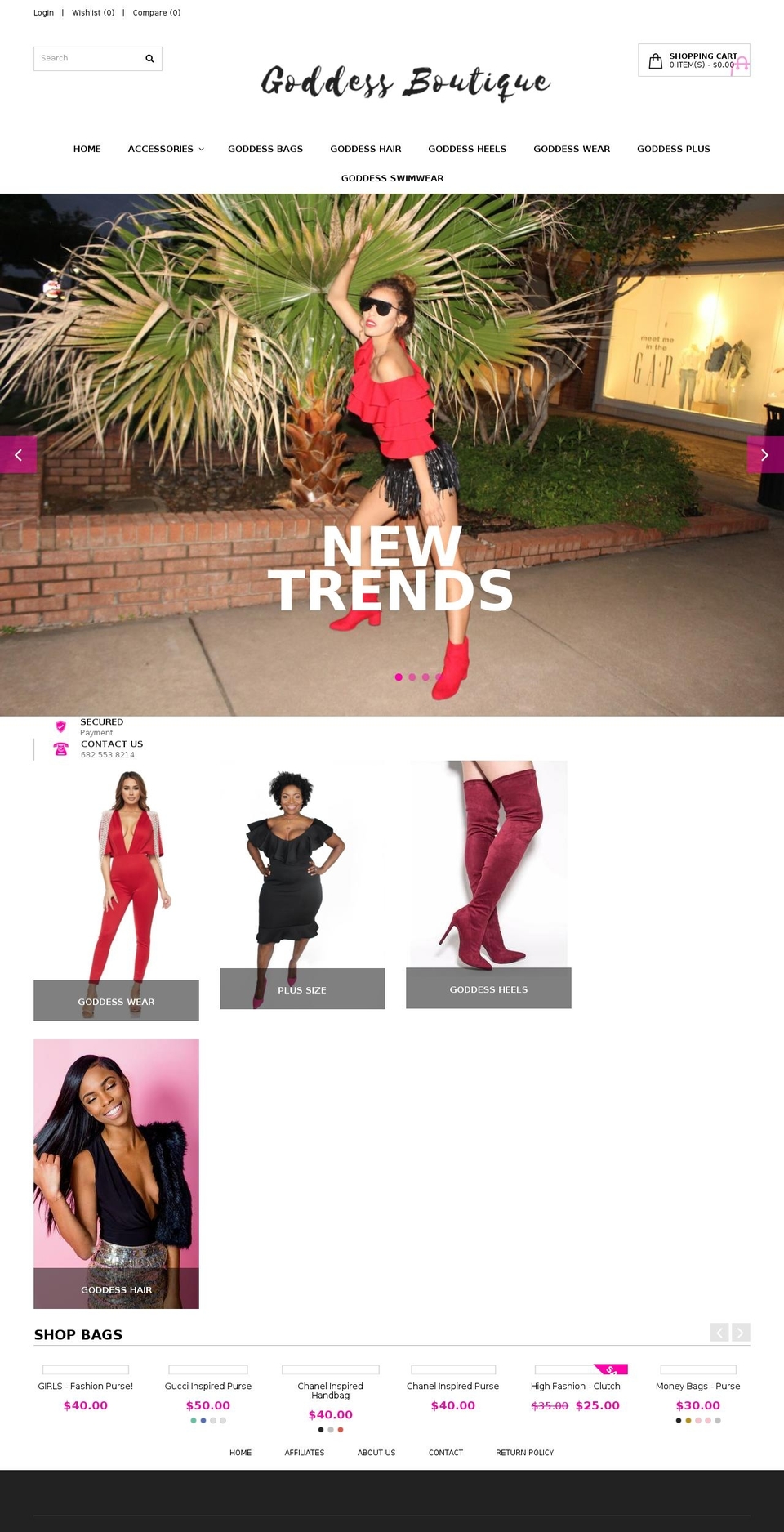 ohmygoddessboutique.com shopify website screenshot