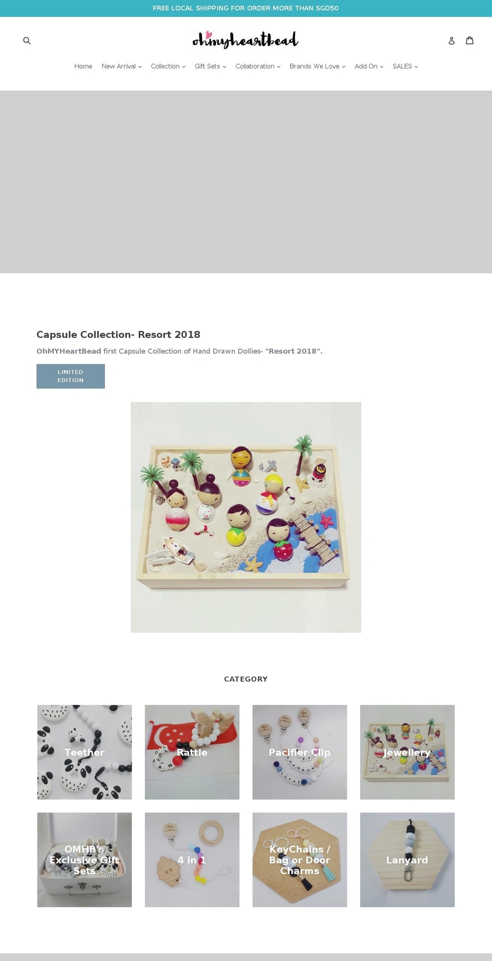 ohmyheartbead.com — Shopify storefront screenshot