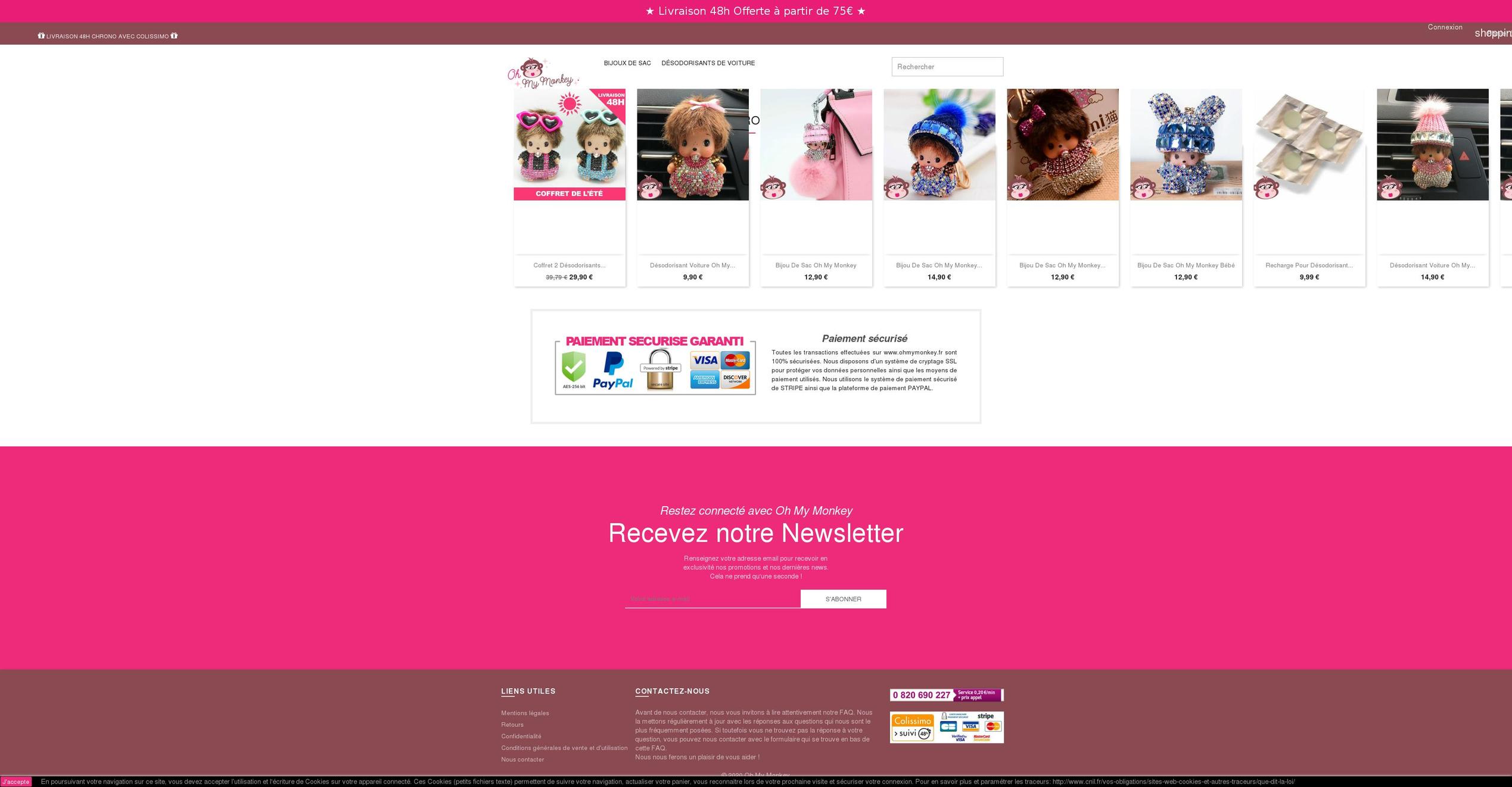 ohmymonkey.fr shopify website screenshot