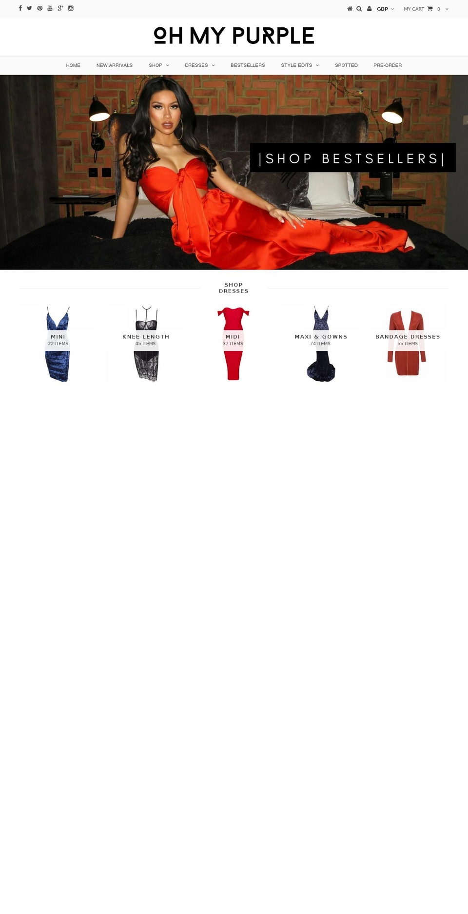 ohmypurple.com shopify website screenshot