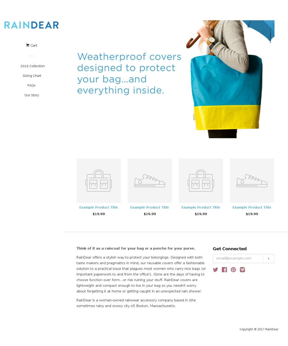 ohmyraindear.com shopify website screenshot